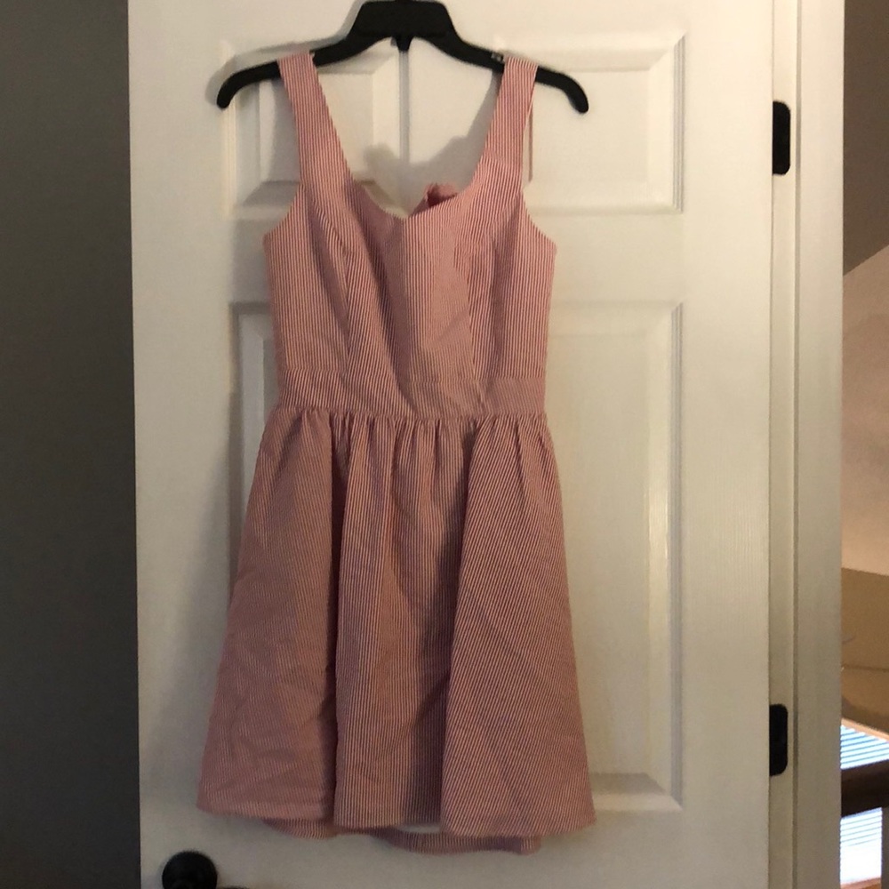 seersucker dress. has a cute open back!